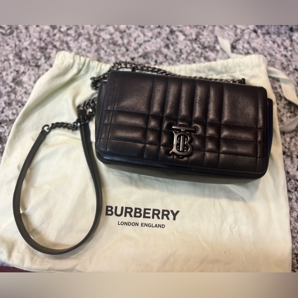 Burberry Lola bag. Black on black rare find. Bought new at Saks. Lightly used. - Picture 2 of 5
